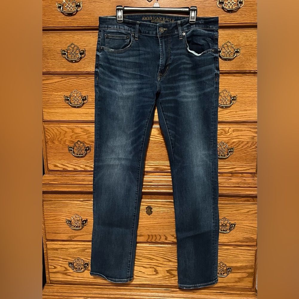 American Eagle Outfitters Men’s Extreme Flex Original Straight Jeans (34 x 36)